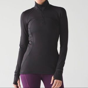 Lululemon First Mile 1/2 Zip Black Size 8